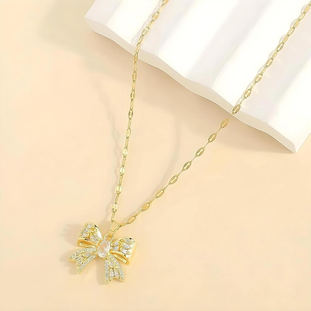 Gold plated Bow Pendant