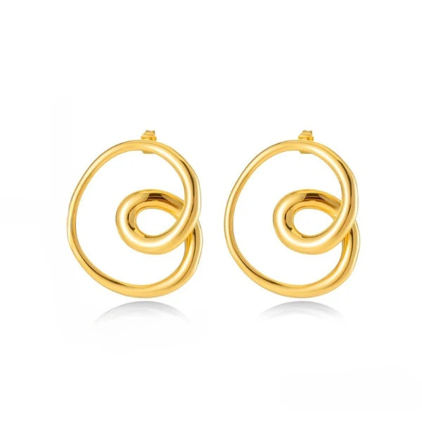 Spiral Gold plated earrings
