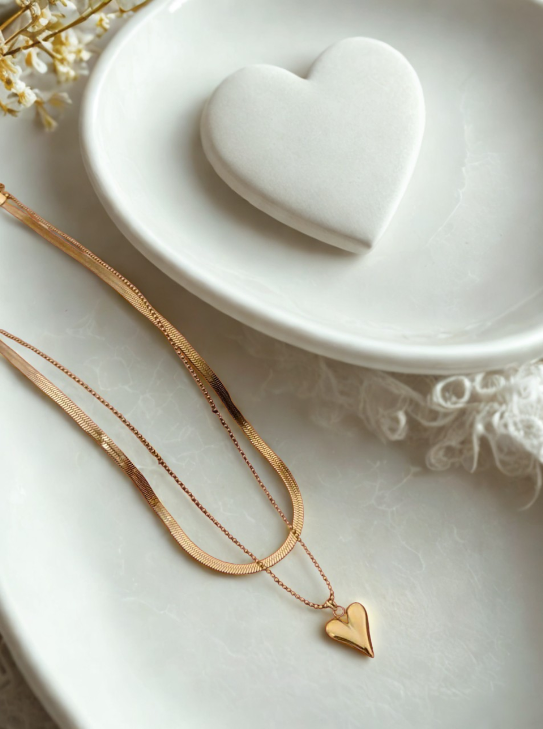 Heart Two layer Necklace