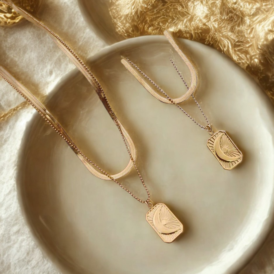 Half Moon layered Pendant
