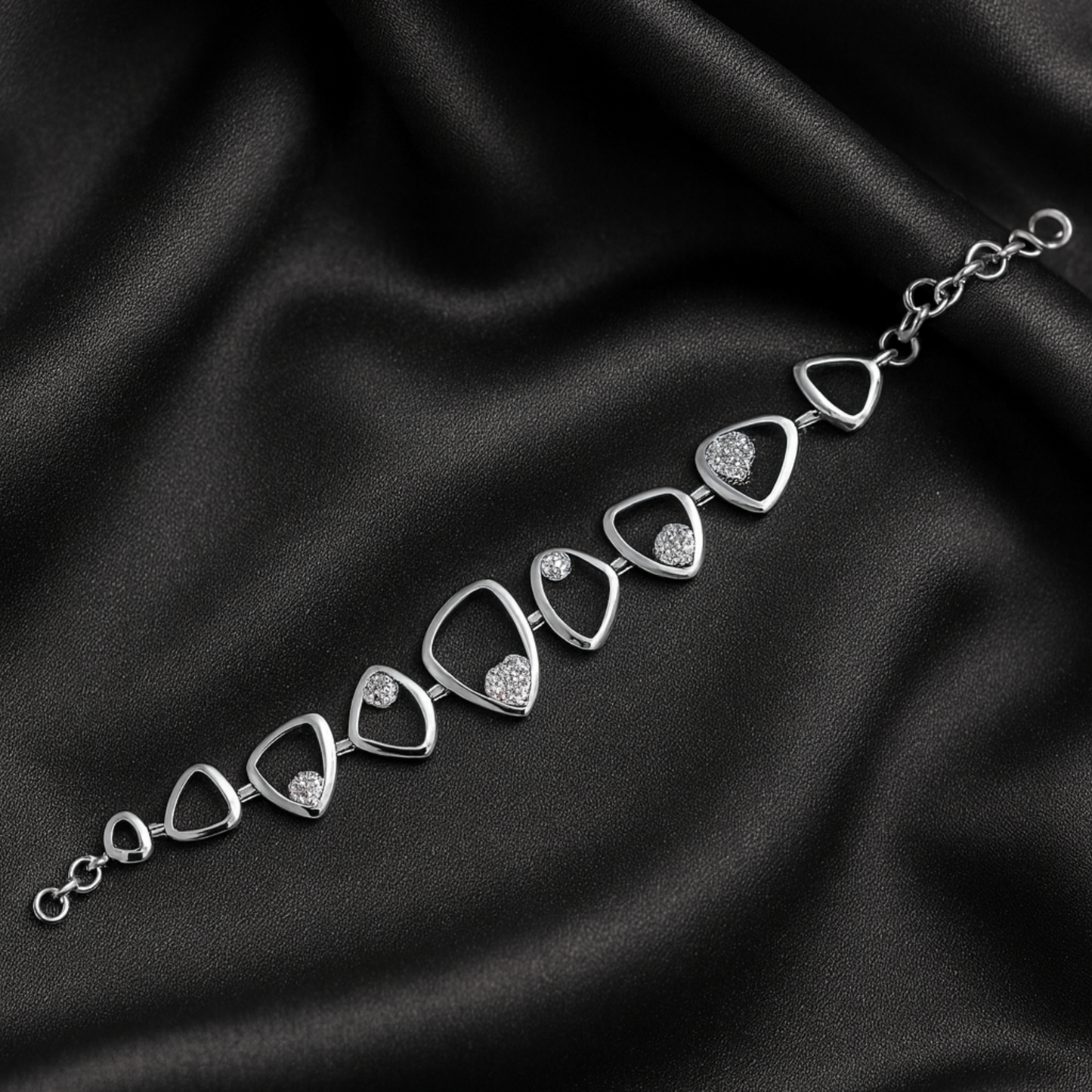 Silver Toned Ad Bracelet