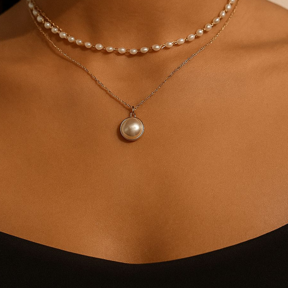 Pearl Two layer Pendant