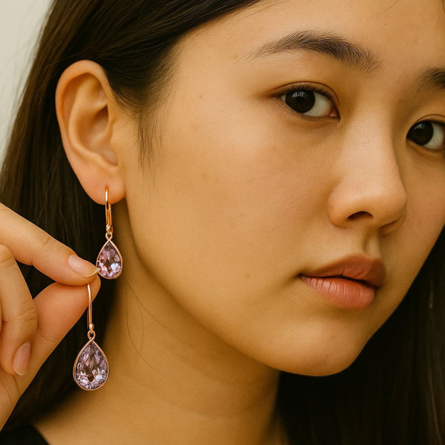 rose gold earring