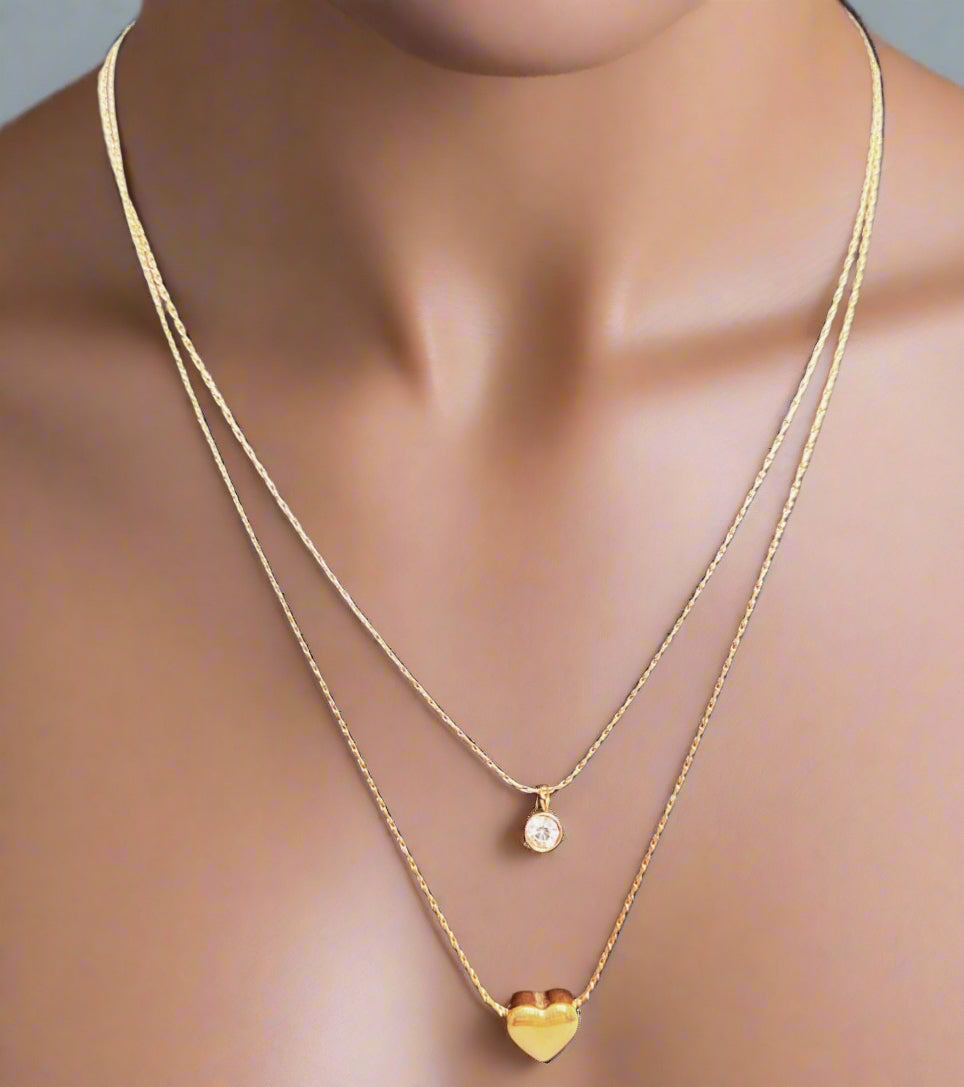 Two layer Diamond Soliatare Pendant