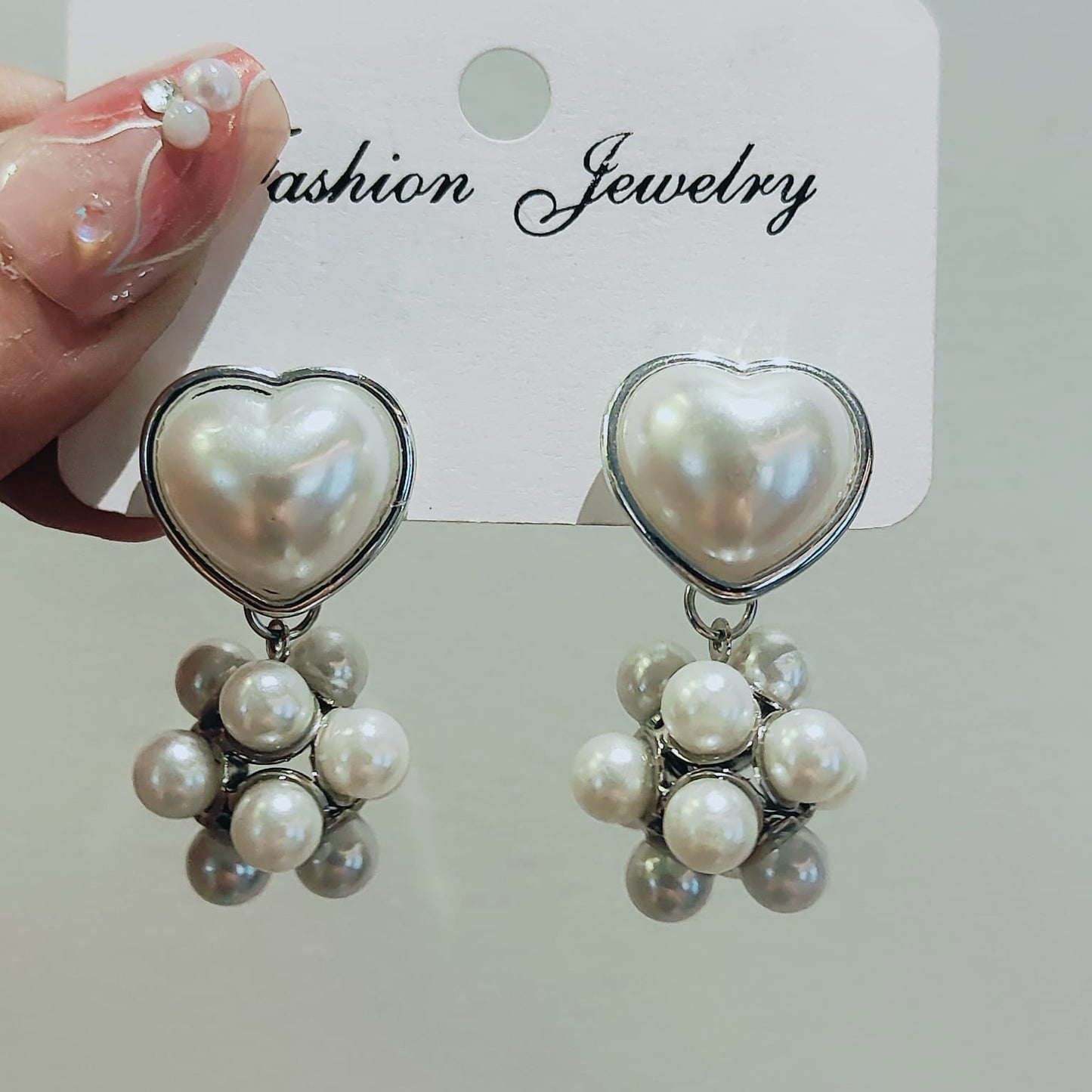 Heart Pearl Earring