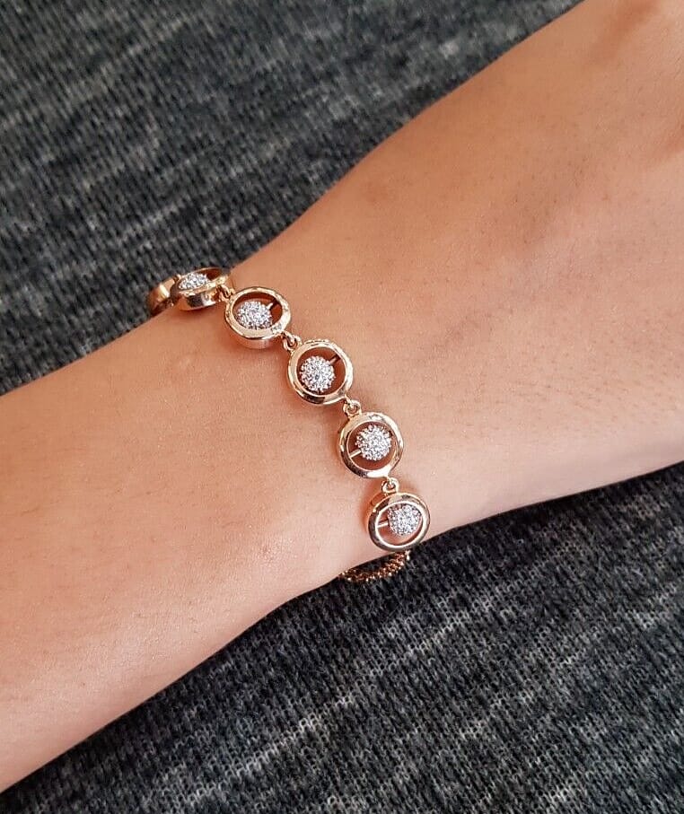 Zircon Gold Plated Bracelet