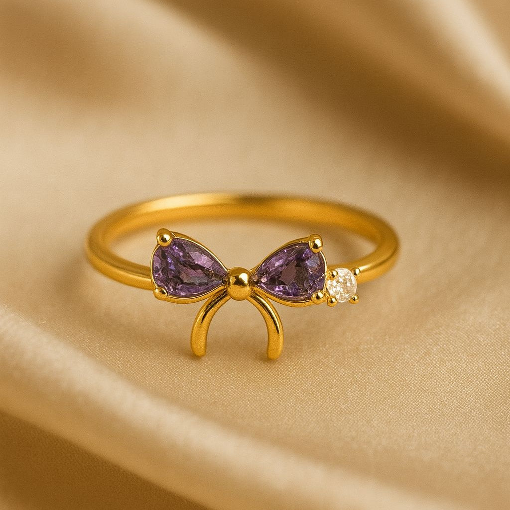 Purple Bow Ring