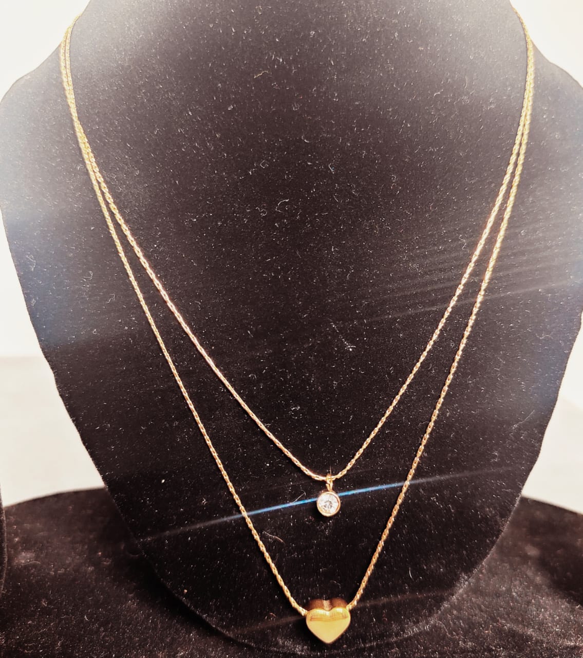 Two layer Diamond Soliatare Pendant