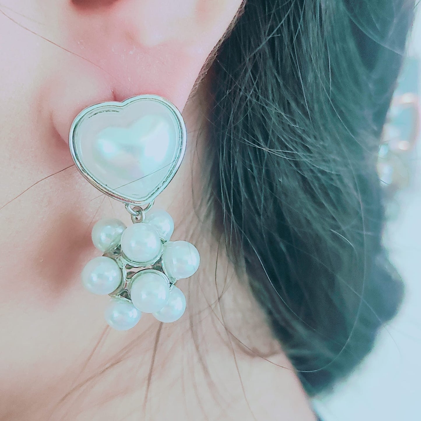 Heart Pearl Earring