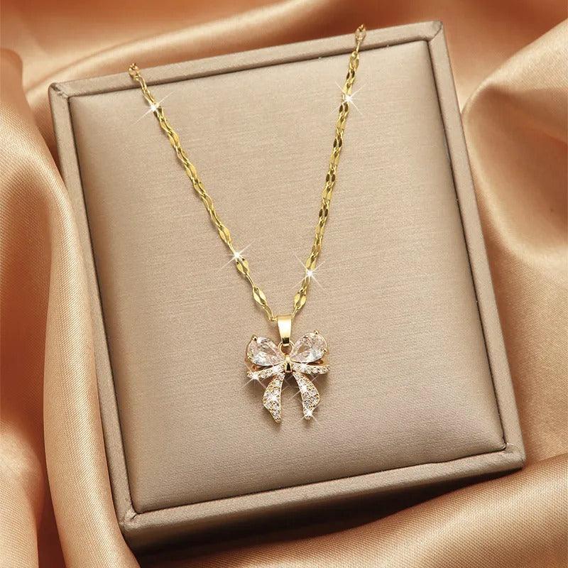 Gold plated Bow Pendant