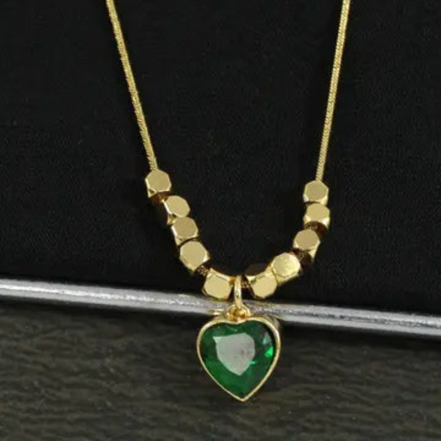 Emrald Gold plated Pendant