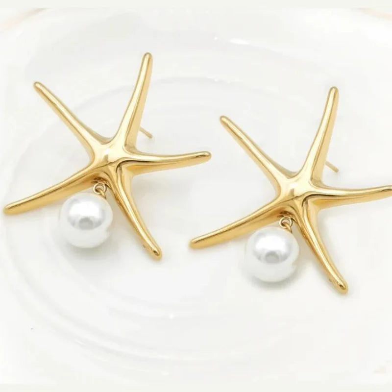Starry Pearl Drop Earring Combo