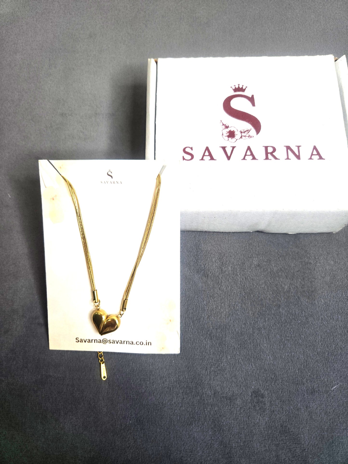 Golden heart two Piece Pendant