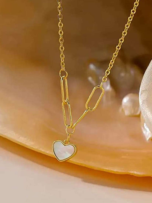 Shell heart gold Plated necklace