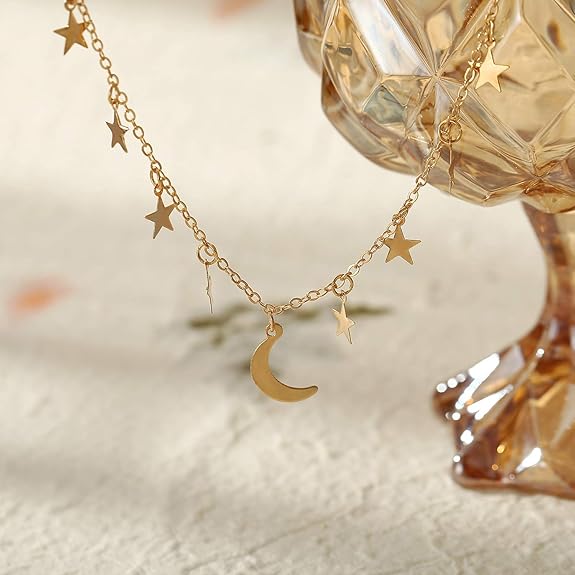 Star Moon Gold Plated Bracelet