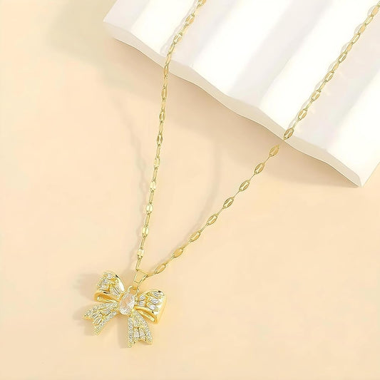 Gold plated Bow Pendant