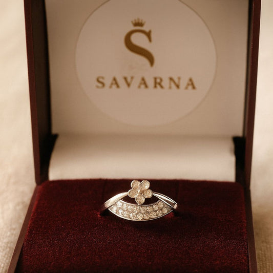 Sterling Silver Floral Ring