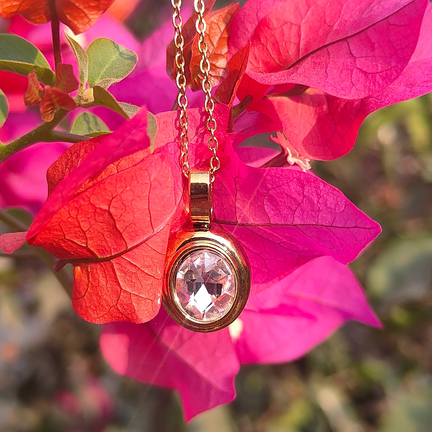Purple Gold Toned Pendant