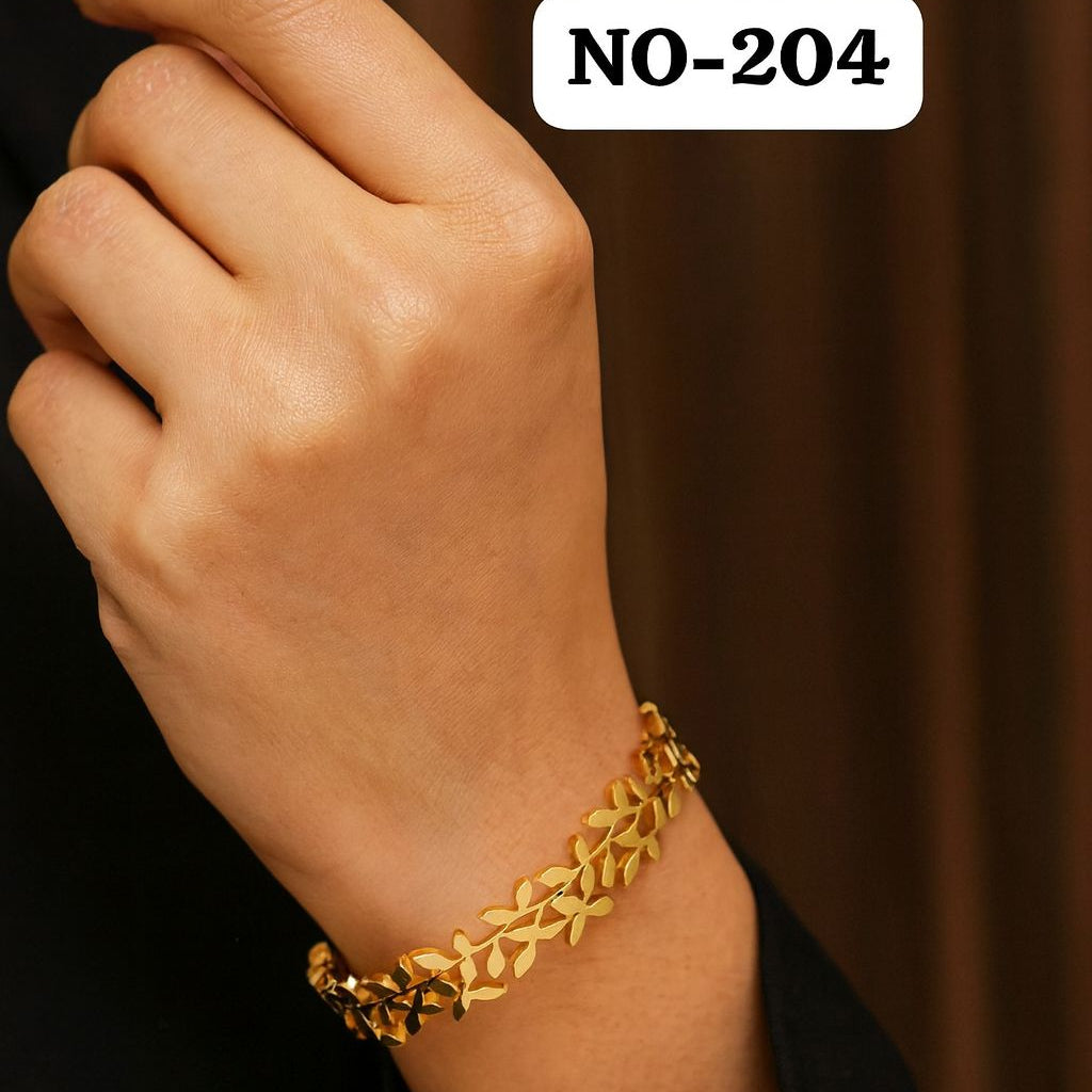 Leaves coated Gold plated Brcaelet