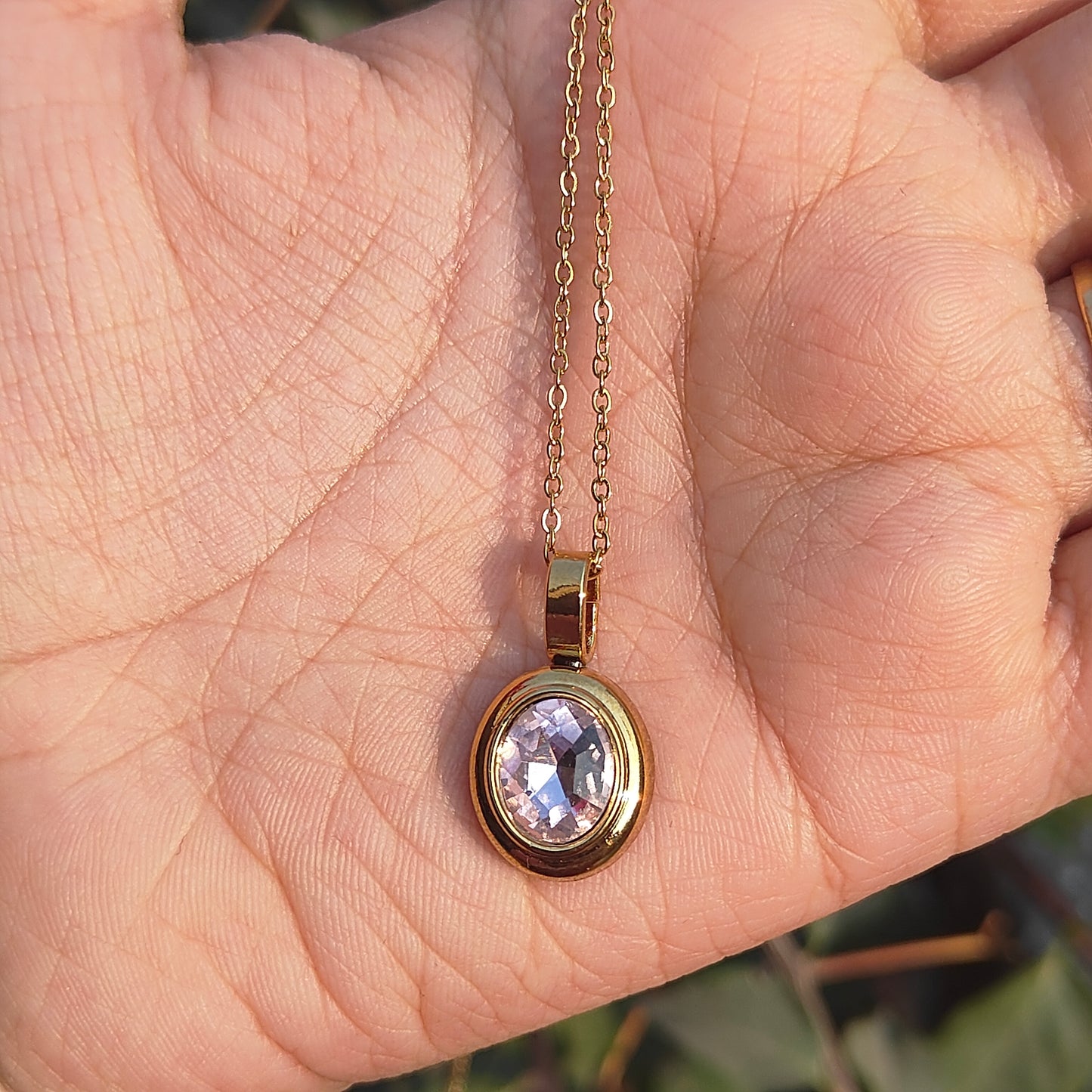 Purple Gold Toned Pendant