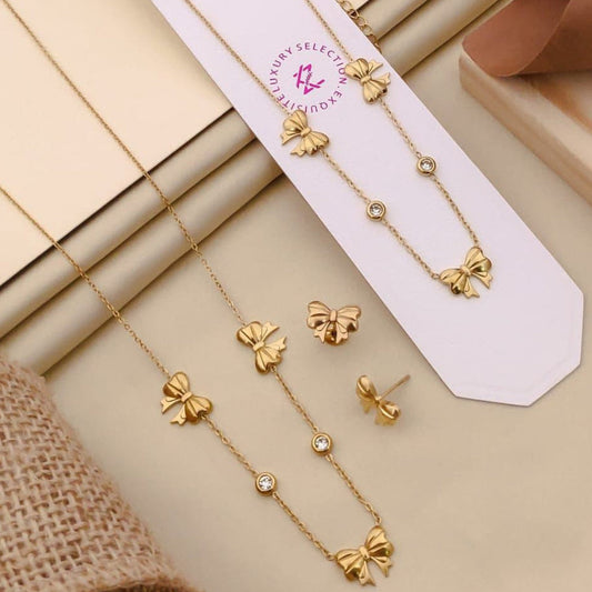 Bow Earring Pendant Combo