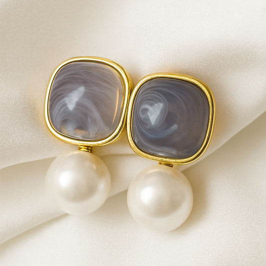 blue pearl Earring