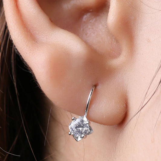 white AD eArring Hoop