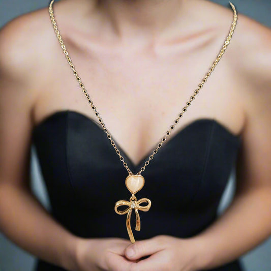 Heart Bow Necklace