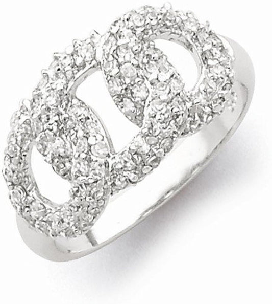 925 Sterling Silver three Circle Ring