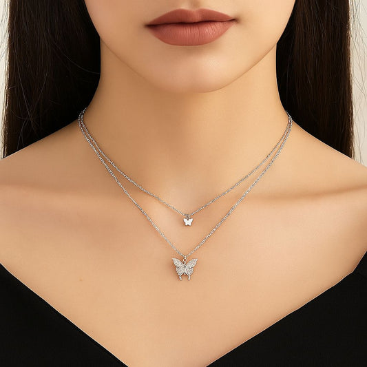 layered Butterfly Pendant