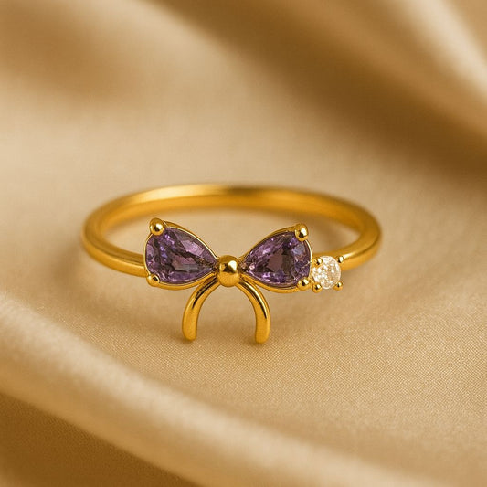Purple Bow Ring