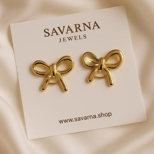 Antitarnish Bow earring Stud