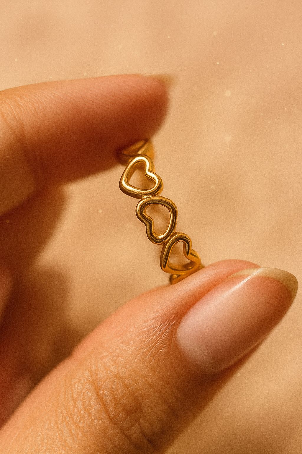 Heart Gold plated Ring