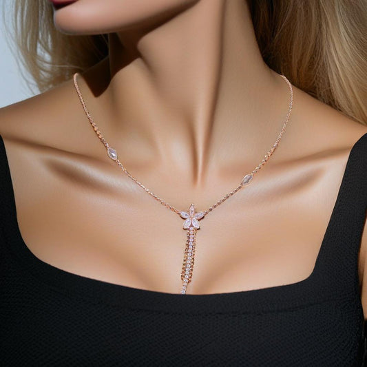 Flower Rose gold Necklace