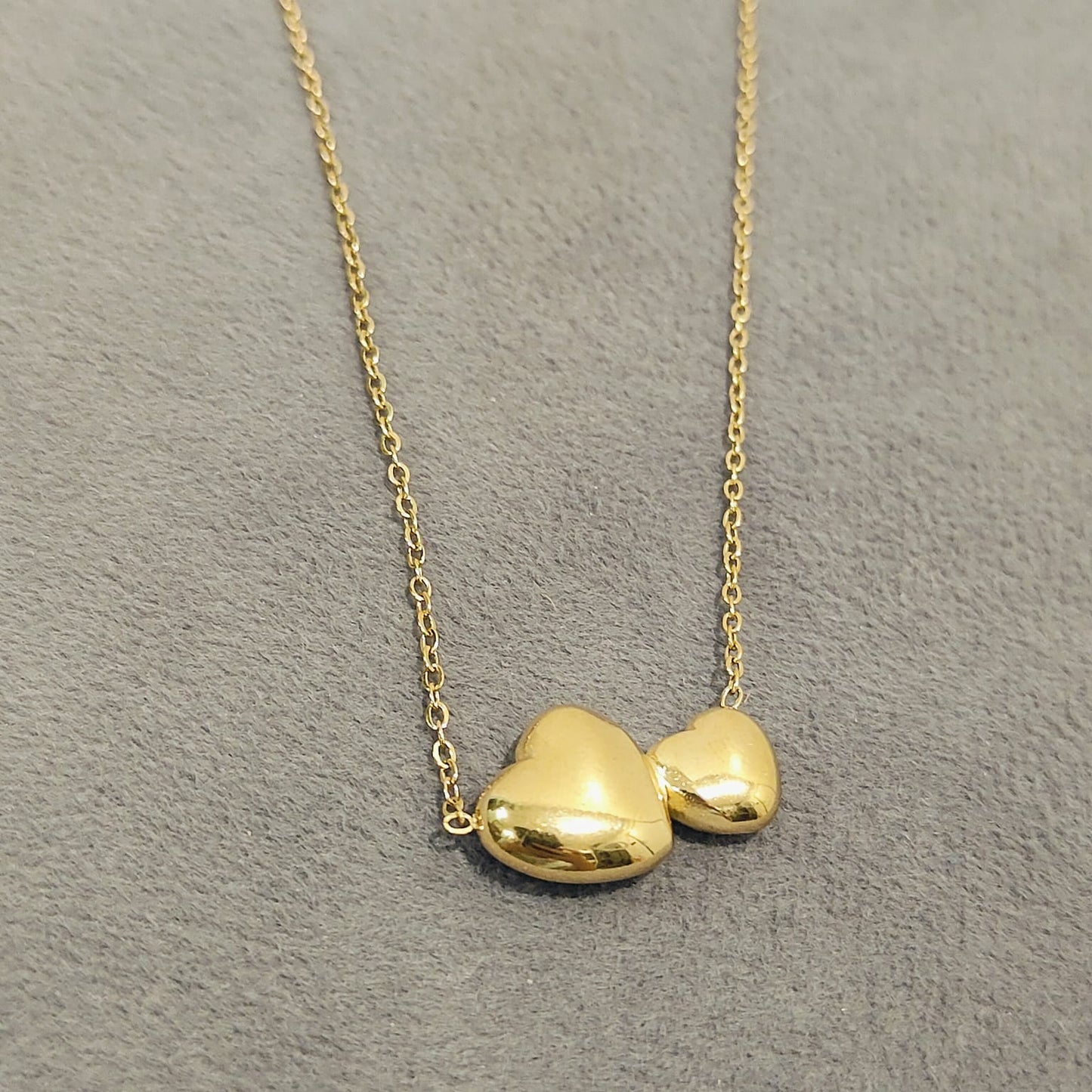 two heart Gold plated Pendant