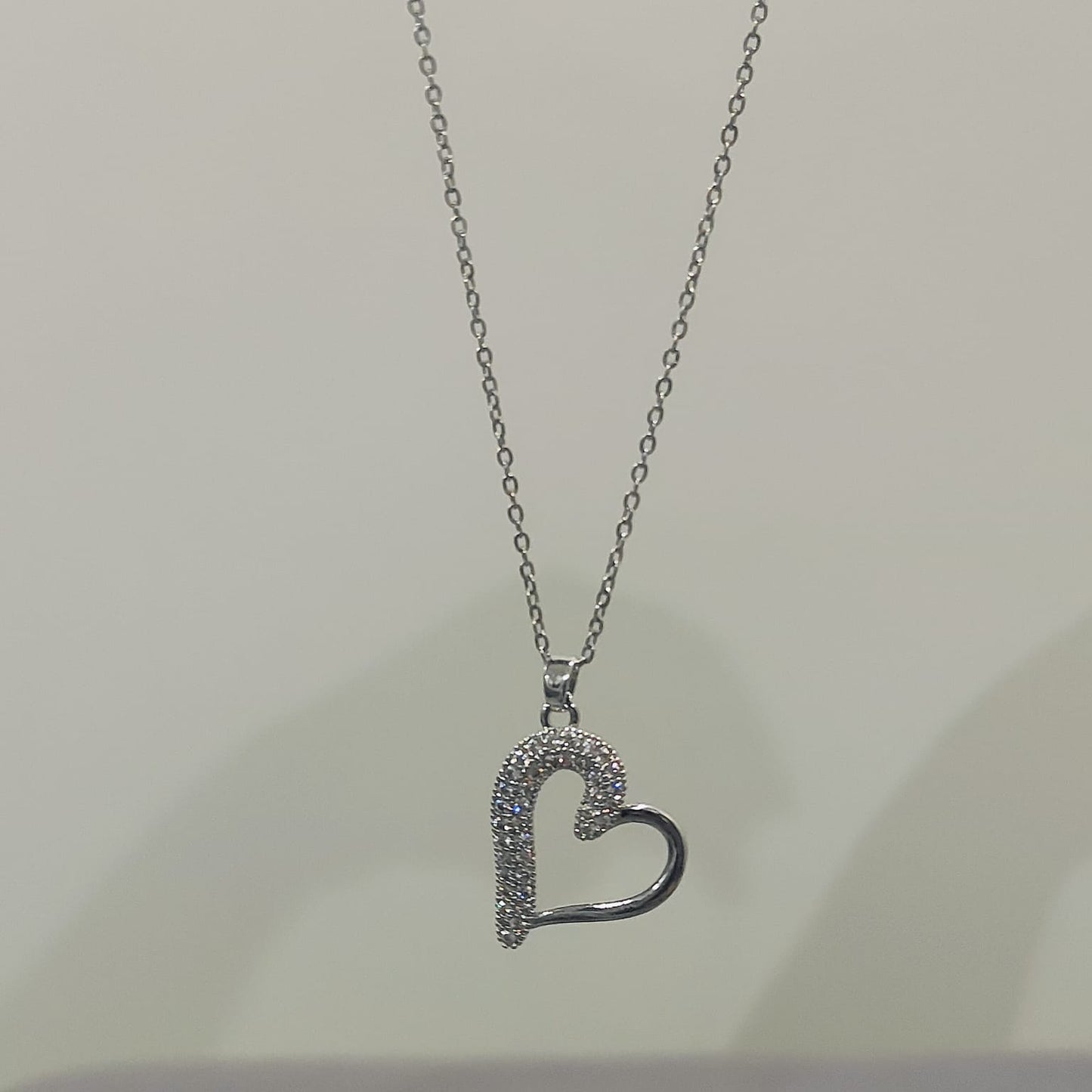 Sterling Silver Heart Shine Pendant