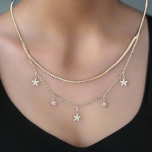Two layer star pendant
