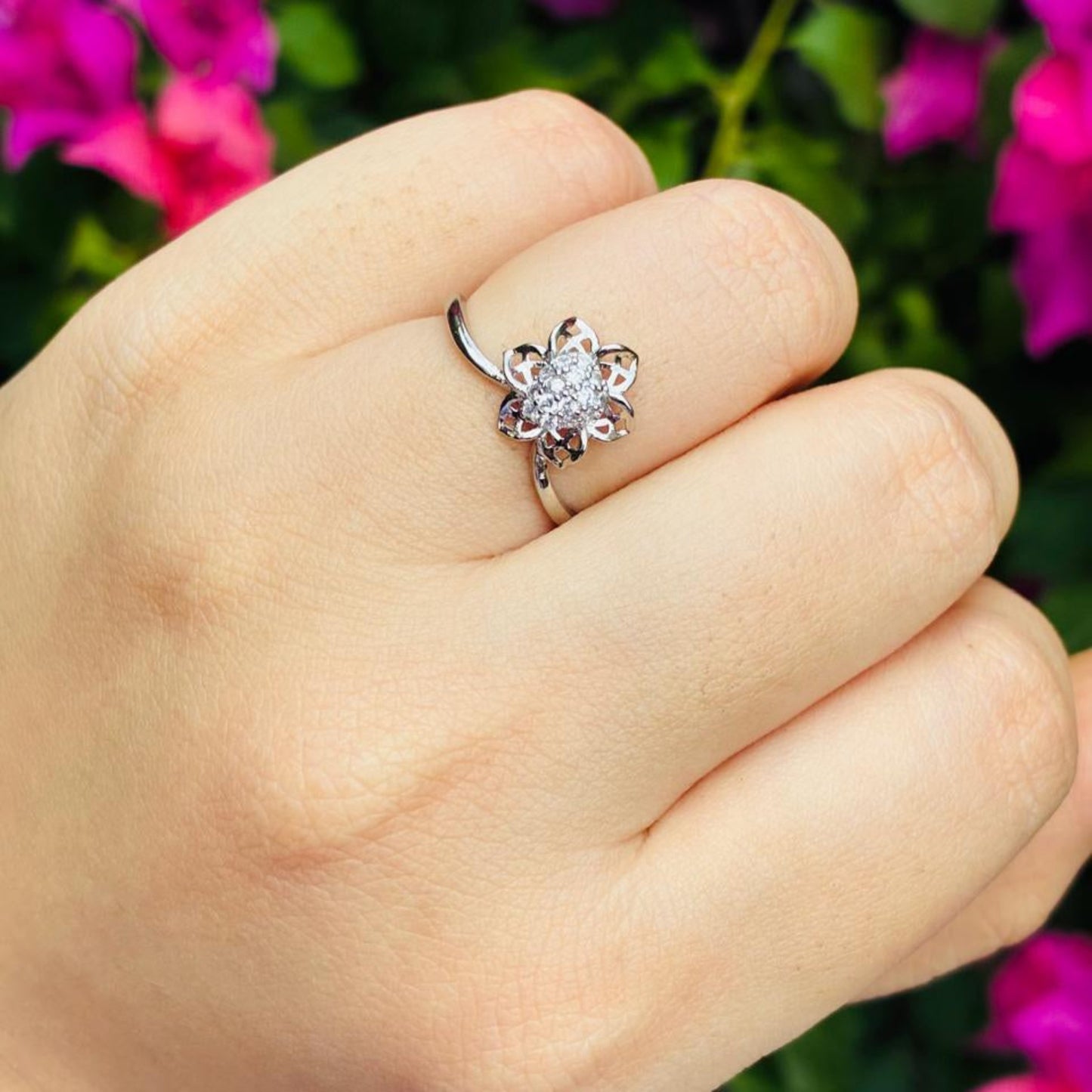 Flower Shape AD Ring