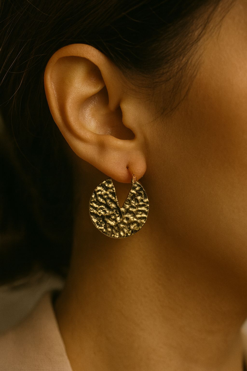 Coin Shape Gold plated  Earring