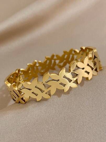Leaves coated Gold plated Brcaelet