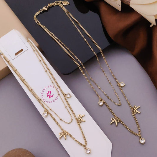 Two layer Bow Pendant