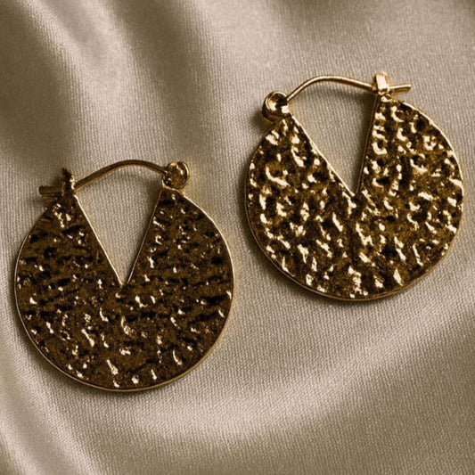 Coin Shape Gold plated  Earring