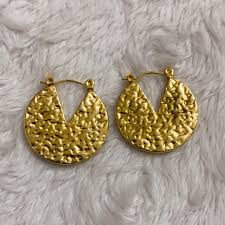 Coin Shape Gold plated  Earring