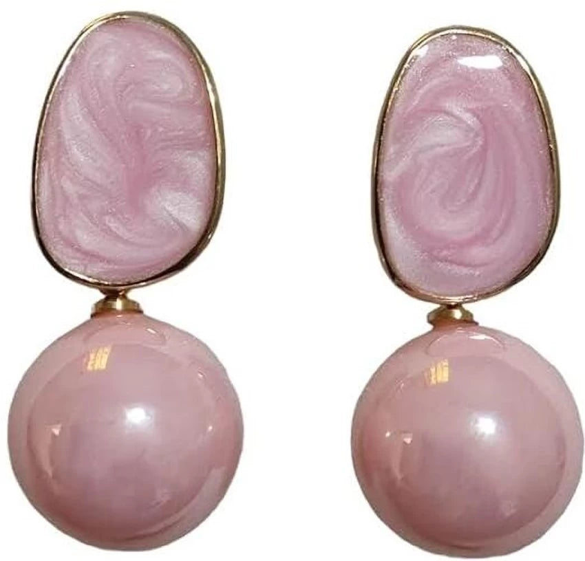 Pink Pearl Earrings