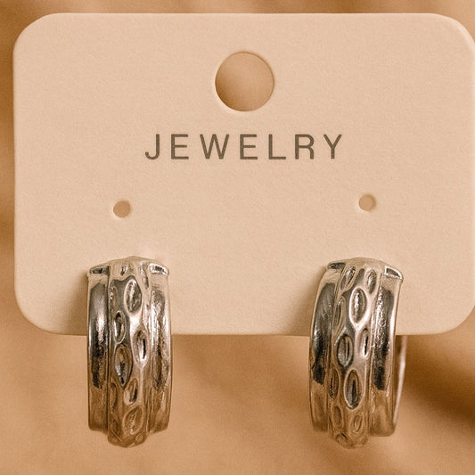 Trendy Silver Hoop earrings